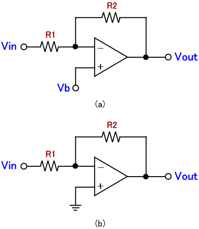 反転増幅回路の回路図