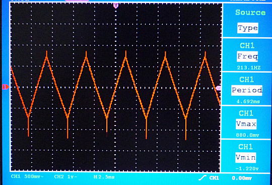 三角波発生回路の実験(2)