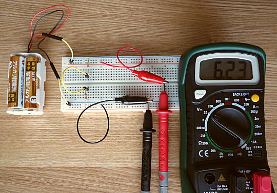 電源電圧測定の様子